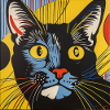 Cat, cat motif, comic