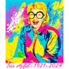 Illustration, bunt, Graffiti, iris Apfel