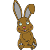 Süßer Hase mit Knickohr