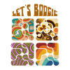 Let's boogie retro pattern