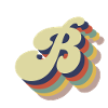 Lettre B rétro