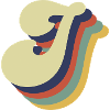 Retro J Buchstabe