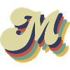 Retro M Buchstabe