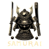 Samurai-Helm und Katana