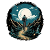 Mountain Biking Illustration
