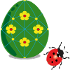 Easter egg with ladybug