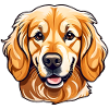Cute golden retriever dog