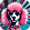 Cute Pink Pop Art Poodle