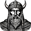 Fier guerrier viking germanique