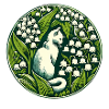 Chat chat blanc du muguet
