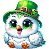 St. Patrick's Cute Snowy Owl