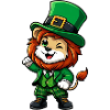 St. Patrick's Day Lion Cartoon