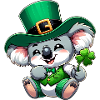 St. Patrick's Day Koala Cartoon