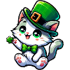 St. Patrick's Day Cat Cartoon