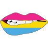 Biting Lips - Pansexual Flag