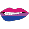 Biting Lips - Bisexual Flag
