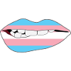 Biting Lips - Transgender Flag