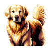Pixel Golden Retriever