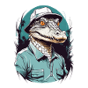 Crocodile Golfer Golfer Design