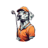 Golfer Dog Golfer Design Aesthetic