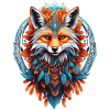 Fox Spirituel Mandala Animal Dream Catcher Design