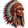 Amérindien Peau rouge d’Amérique