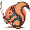 Squirrel Blade Funny Animals