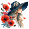FEMME AUX COQUELICOTS