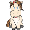 Super süßes Pferd mit Blume