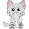 Süße graue Katze