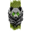 Tranquil Jade: Gentle Green-Eyed Panda