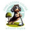Dackelliebhaber Geschenkidee. Dackel Golfer
