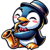 Penguin Saxophone Jazz Musician Saxophonist