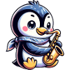 Jazz Penguin Saxophonist Music Saxophone