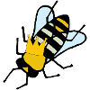 Queen bee with crown