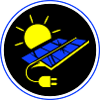 Photovoltaic system symbol solar energy