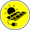 Solar energy photovoltaic system symbol