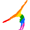 Handstand in rainbow