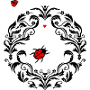 Ornament with ladybug