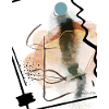 Aquarelle abstraite Tons de terre