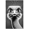 Ostrich design poster