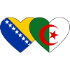 Bosnia Algeria Flag Heart