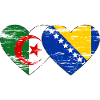 Algérie Bosnie drapeau coeur utilisé