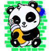 Graffiti Panda Zeichnen Illustration Spraydose