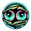 Green glowing eyes