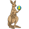 Kangaroo Handball Player Handball