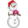 Snowman Christmas Donut