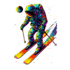 Spaceman on skis