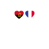 Angola France Heartbeat Flag Angolan