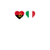 Angola Italy Heartbeat Flag Angolan